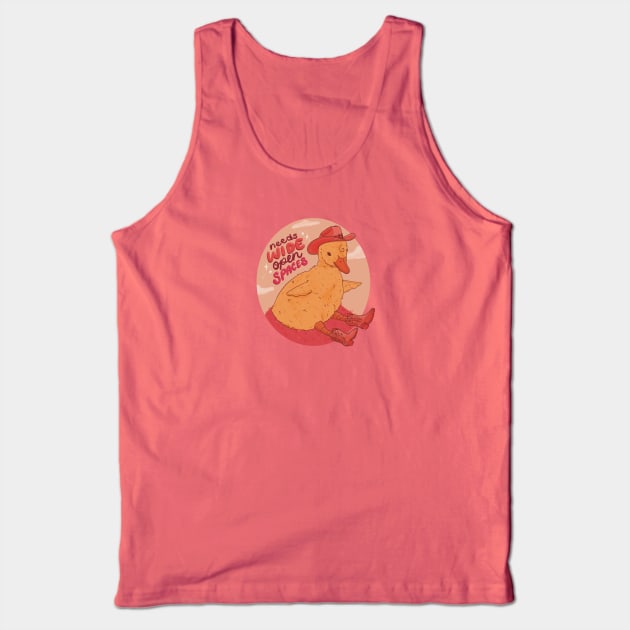 Wide Open Spaces Cowduck Tank Top by Liberal Jane Illustration